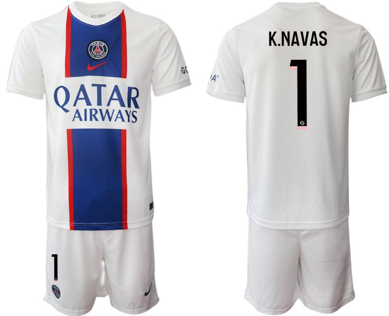 Men 2022-2023 Club Paris St German away white #1 Soccer Jerseys->paris st german jersey->Soccer Club Jersey